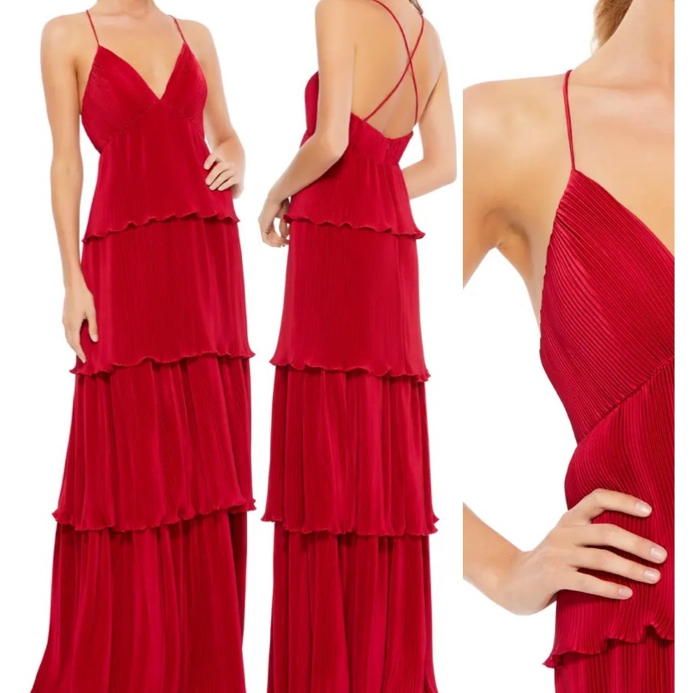 NWOT Ieena for Mac Duggal tiered gown